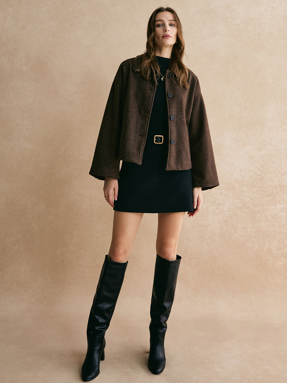Tweed Düğme Aşağı Ceket Quvarse
