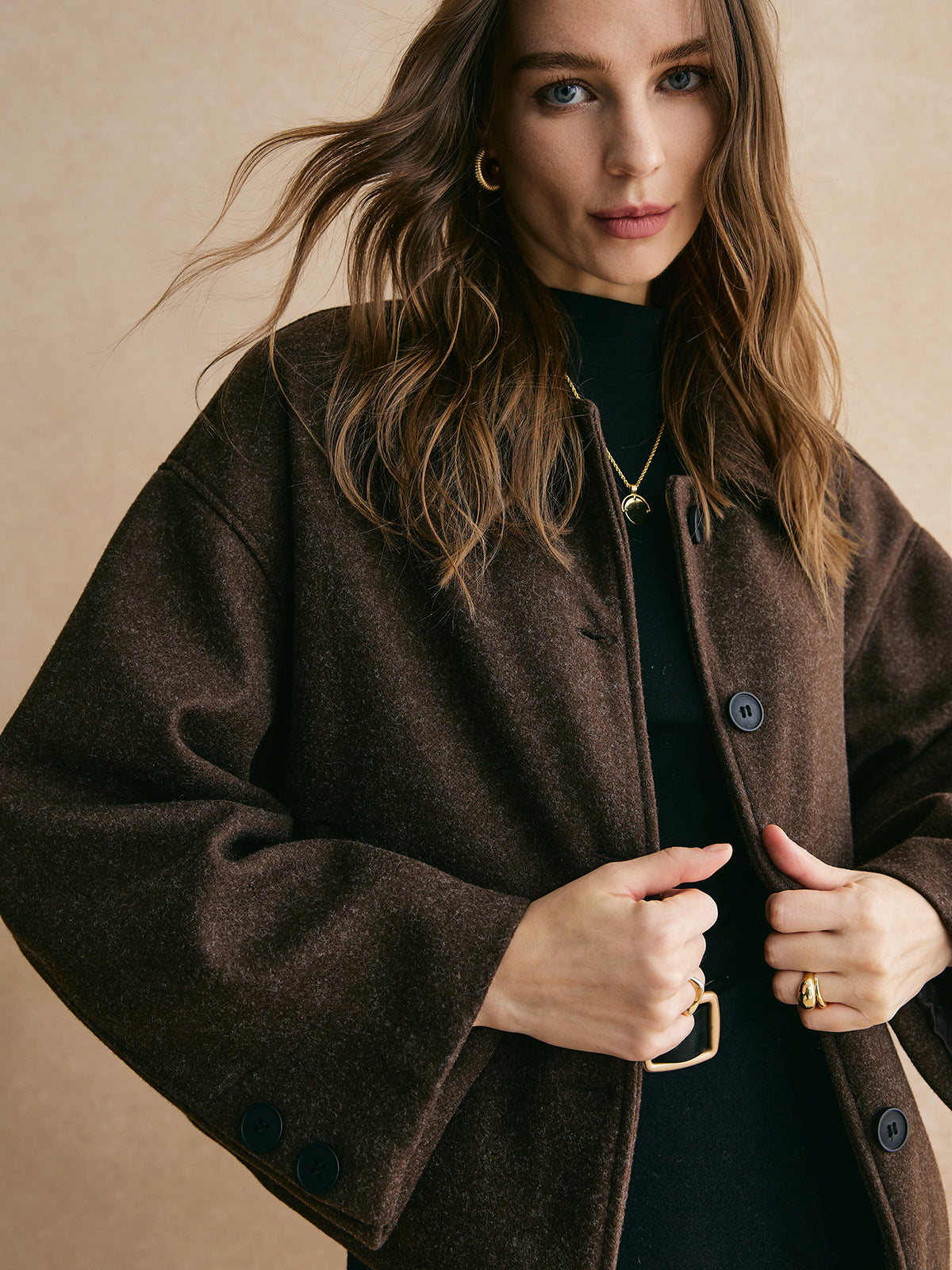 Tweed Düğme Aşağı Ceket Quvarse