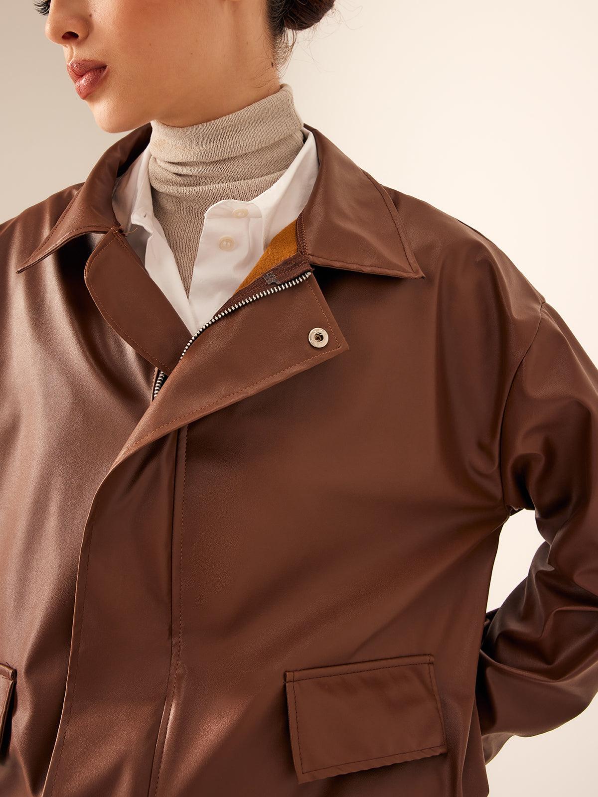 Urban Luxe Deri Ceket Siaora
