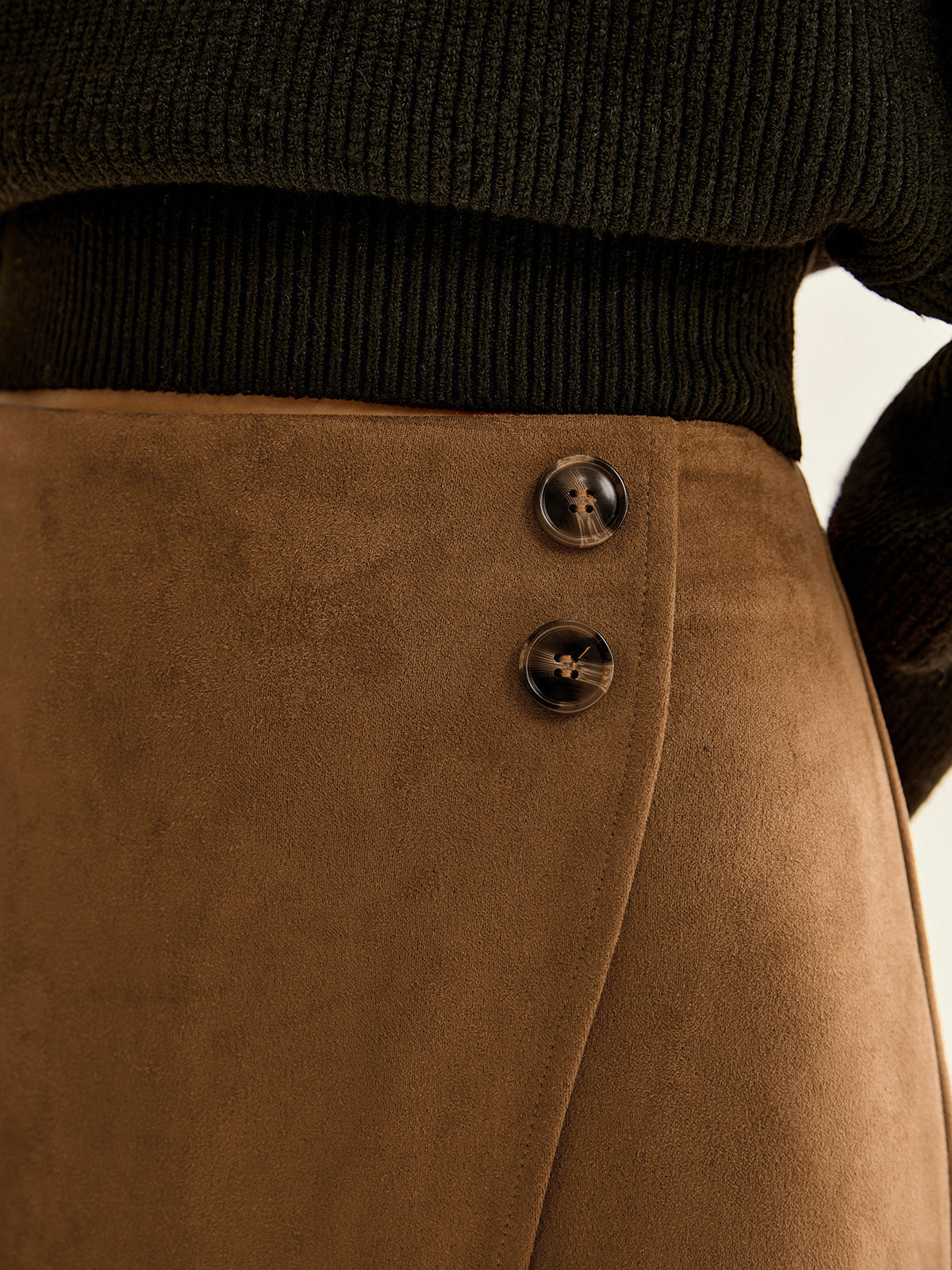 Suede Zipper Wrap Skirt THESVELTECHIC