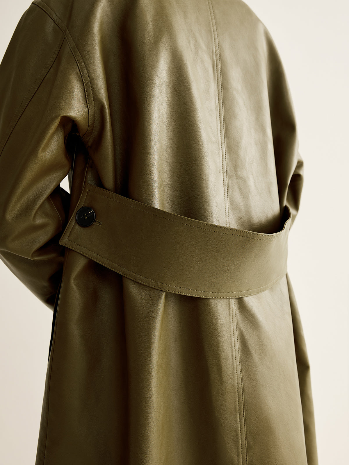 Aşırı Boyutlu Süet Deri Uzun Ceket Quvarse