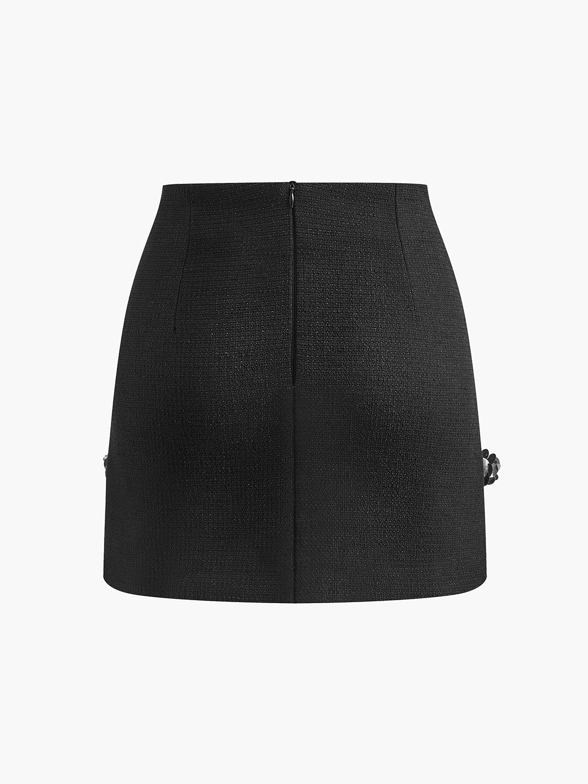 Boncuk İşlemeli Kısa Tweed Elbise Siaora