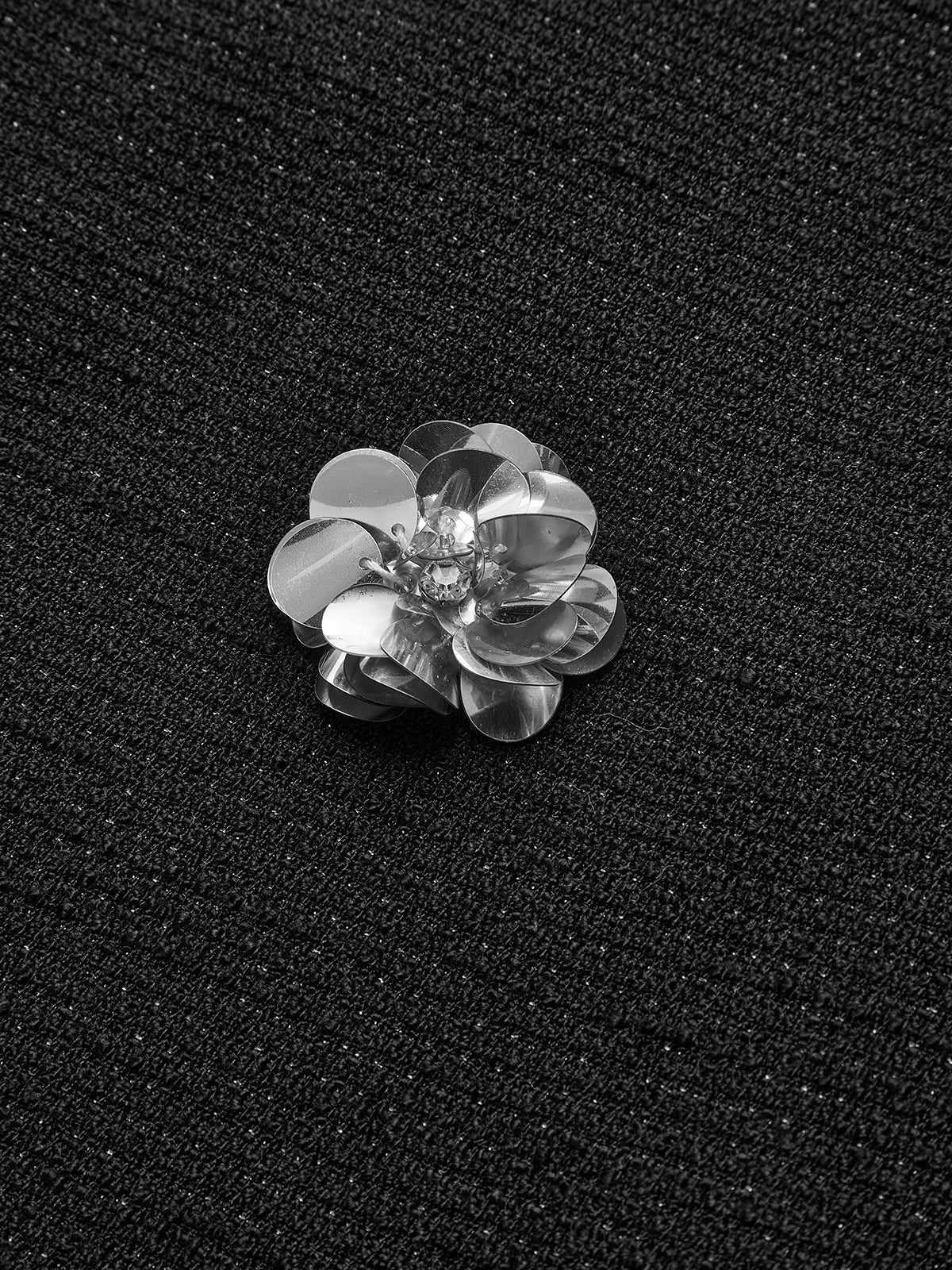 Boncuk İşlemeli Kısa Tweed Elbise Siaora