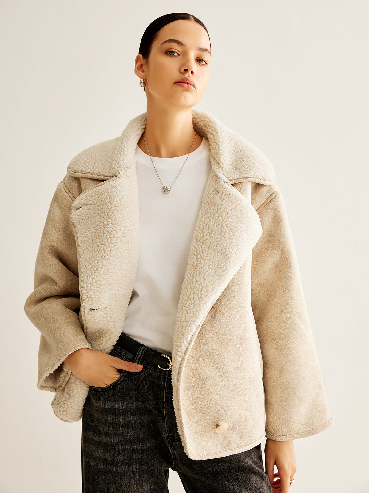 Kaşmir Karışımlı Düğmeli Polar Ceket THESVELTECHIC