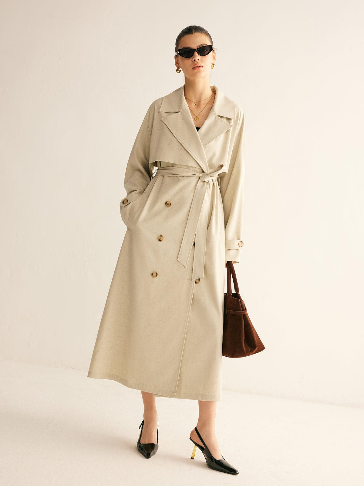 Elegance Pleated Trençkot Siaora
