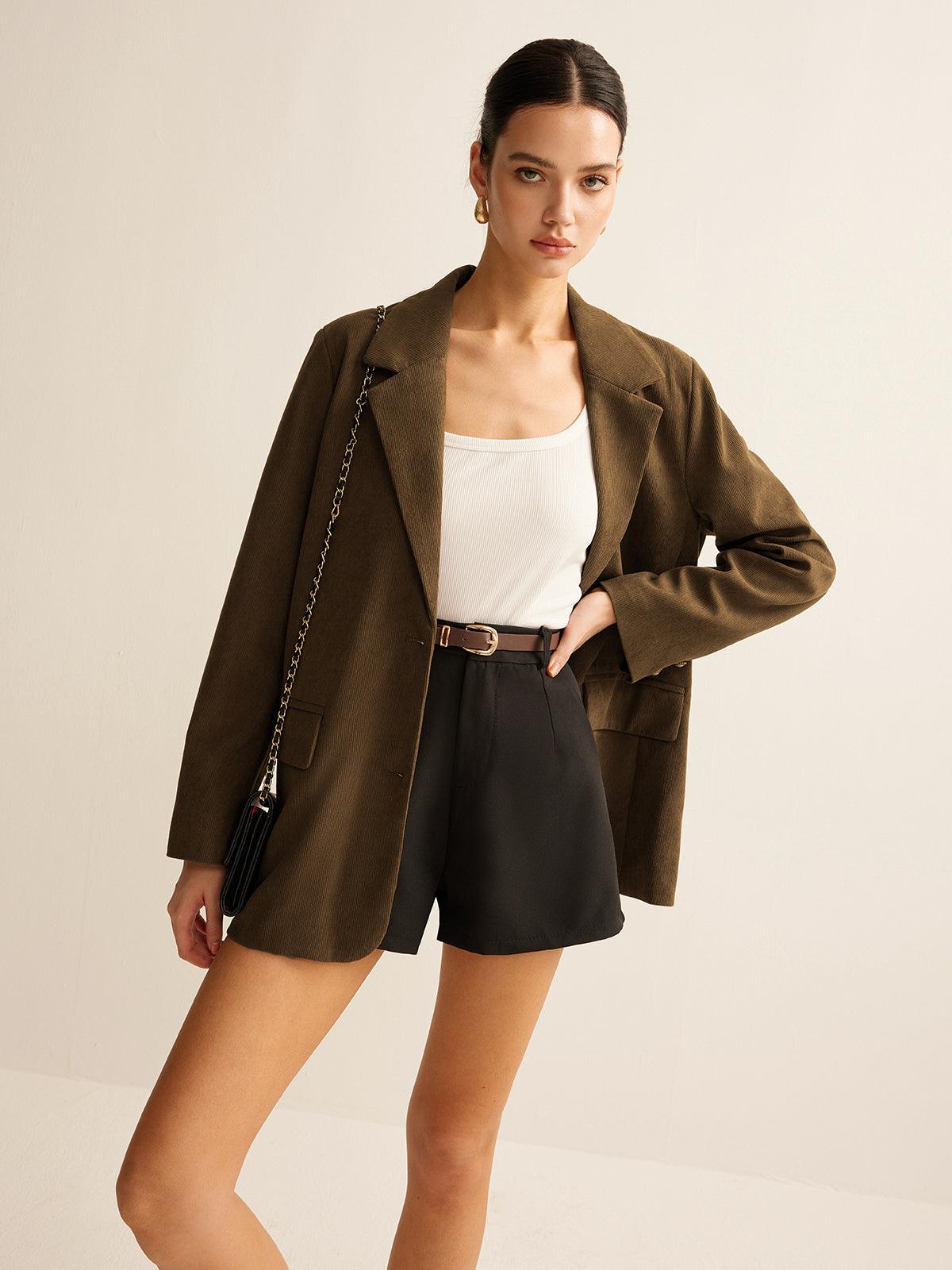 Earth Tone Blazer Ceket Siaora