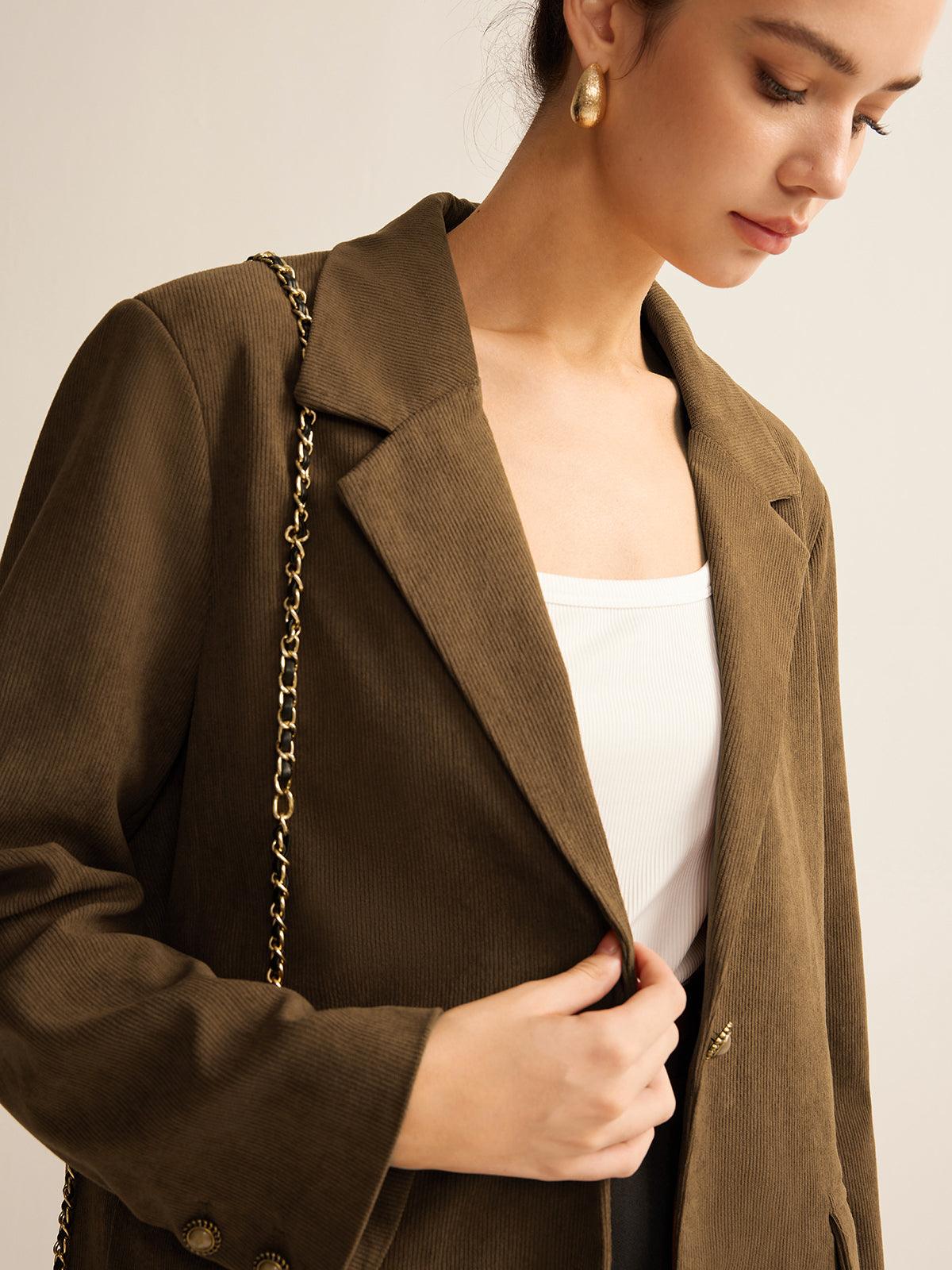 Earth Tone Blazer Ceket Siaora