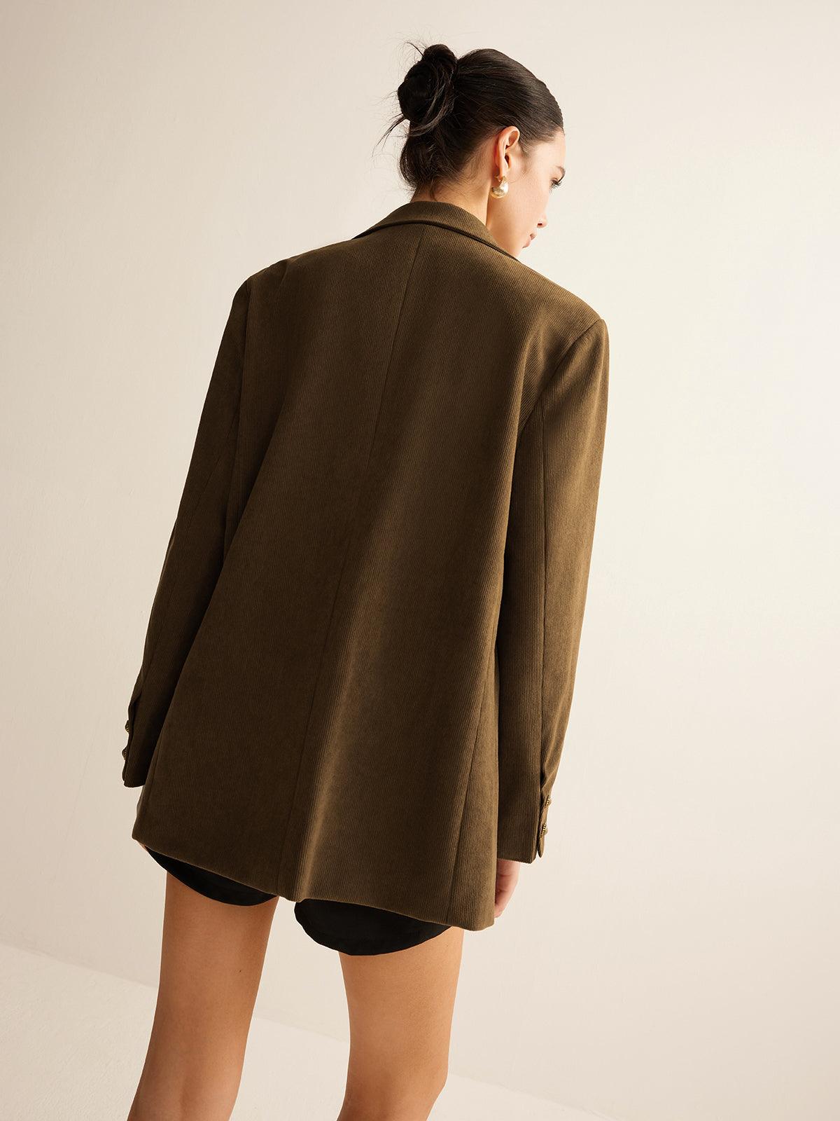 Earth Tone Blazer Ceket Siaora