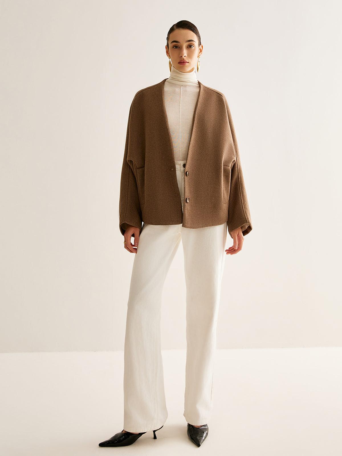 Mocha Essence Wool Ceket Siaora