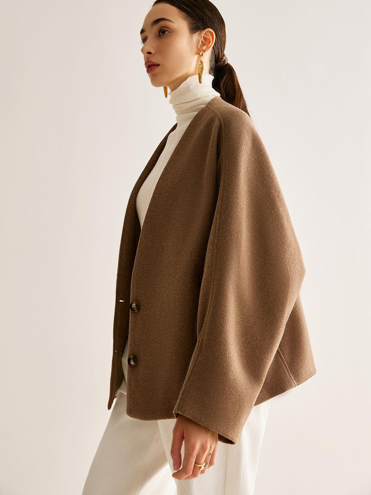 Mocha Essence Wool Ceket Siaora