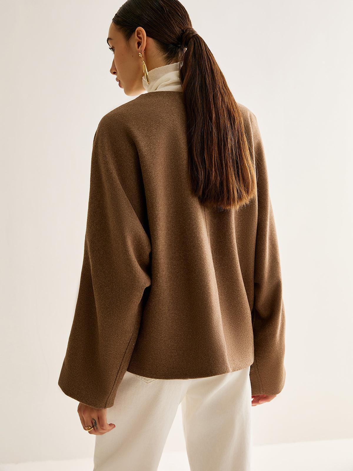 Mocha Essence Wool Ceket Siaora