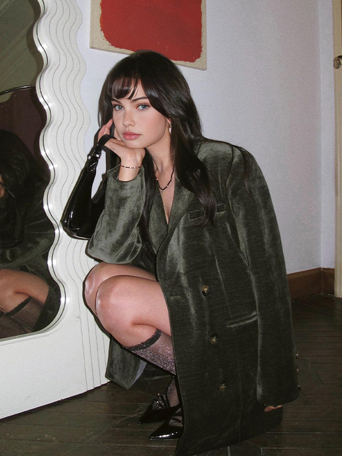 Velvet Elegance Blazer Ceket Siaora