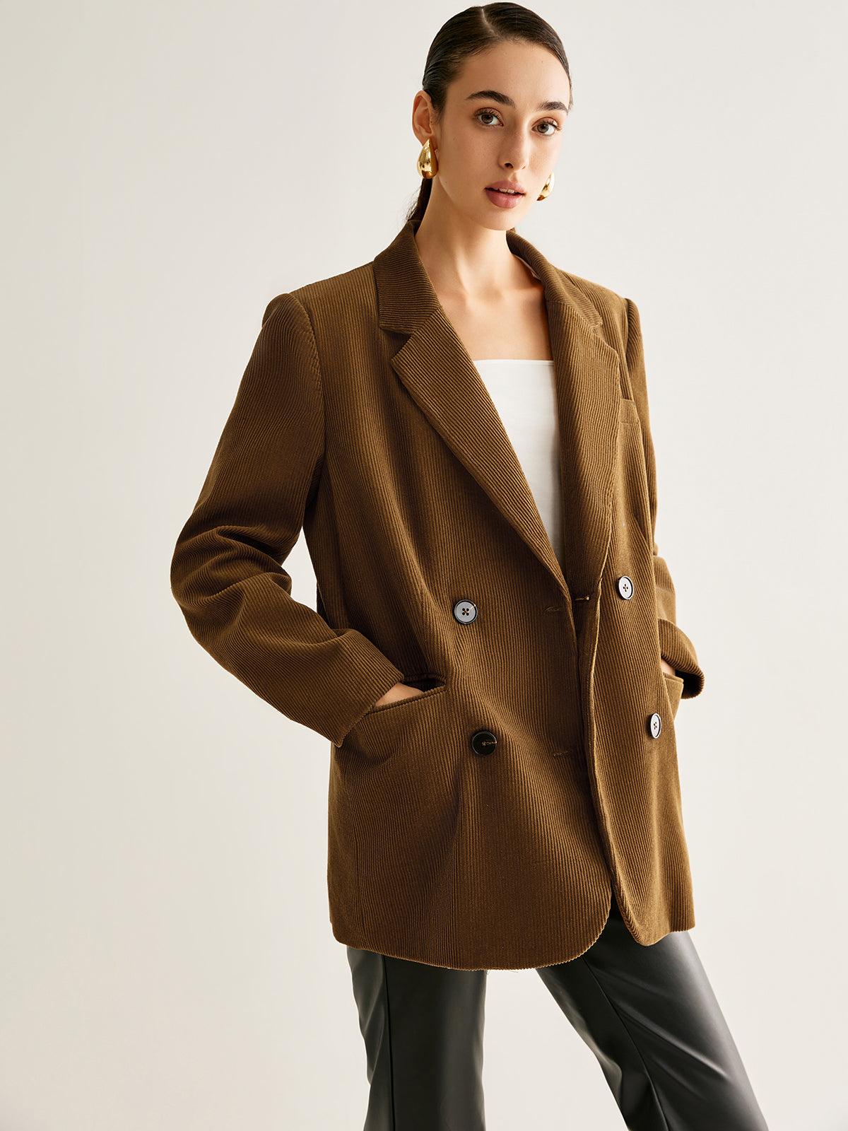 Rust Harmony Corduroy Blazer Siaora