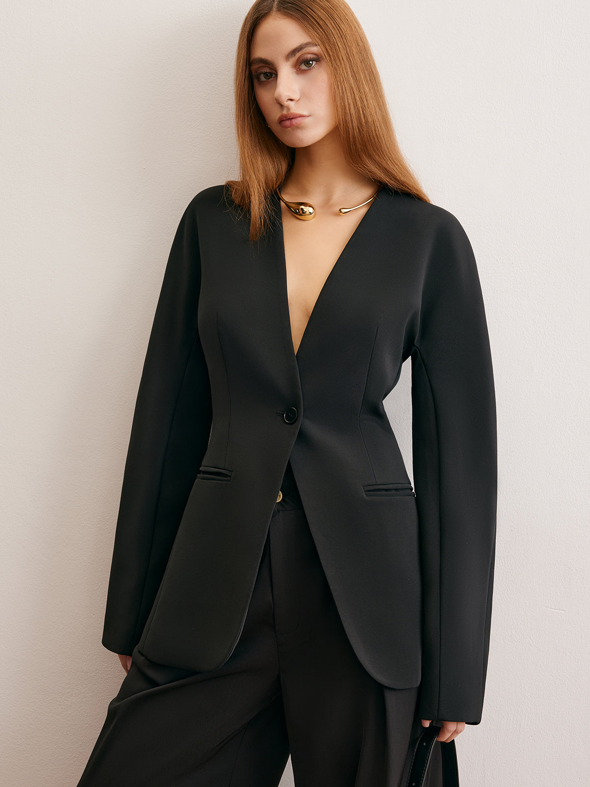 Kullanışlı Ayırıcı Düğme Sıkan Blazer Quvarse
