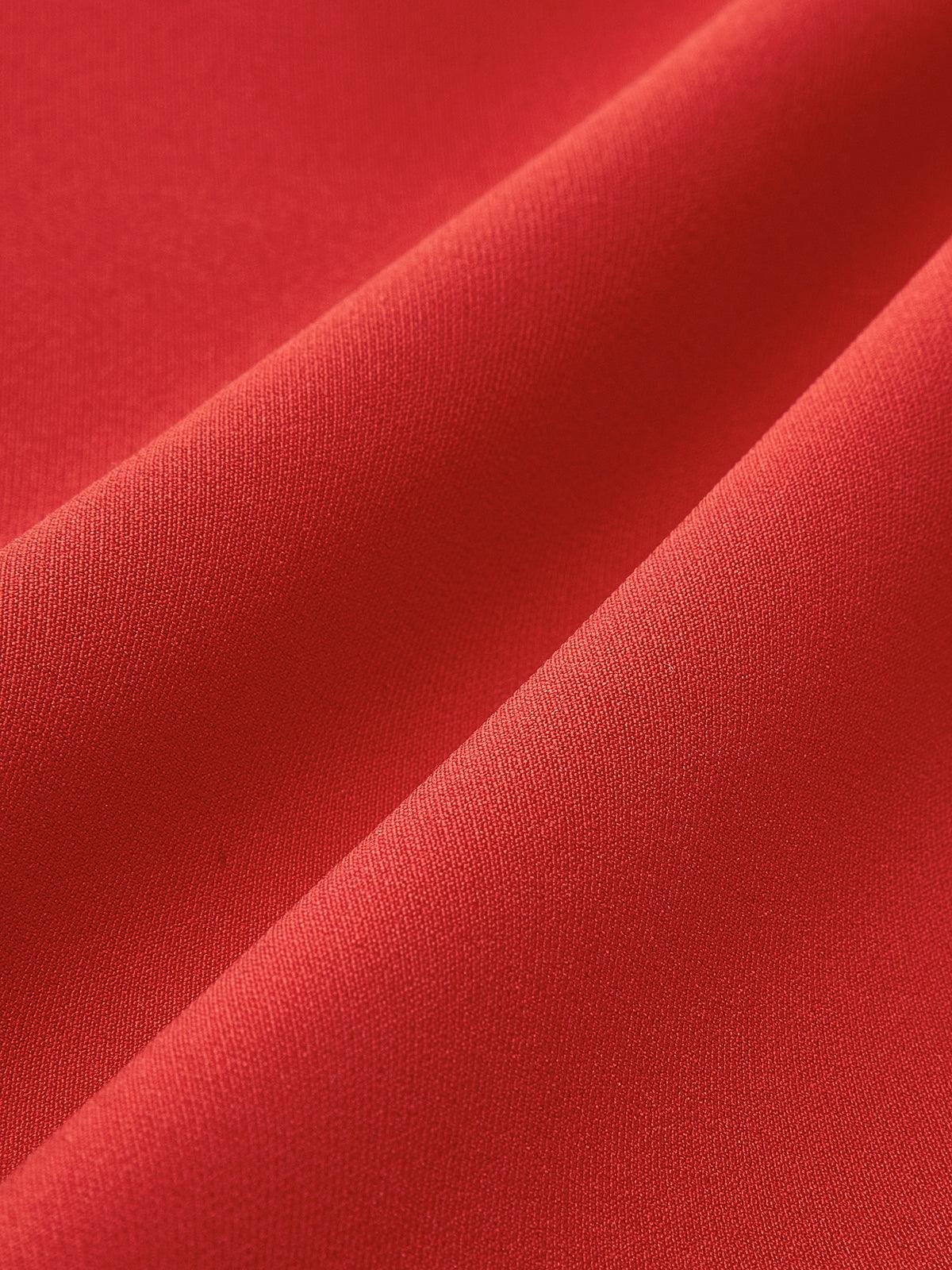 Minimalist Düz Mock Yaka Elbise Siaora