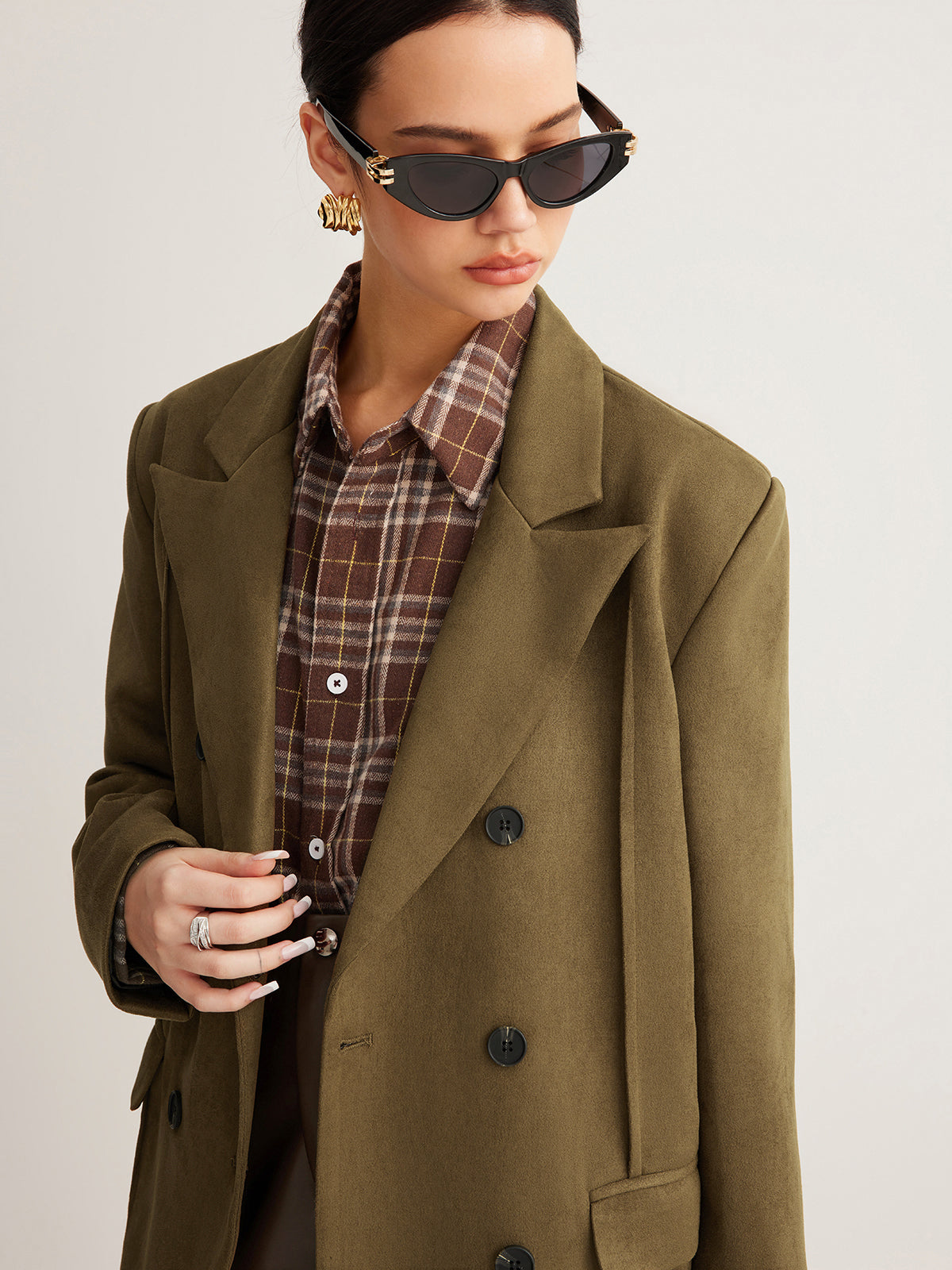 Süet Arkası Yırtmaçlı Blazer Quvarse