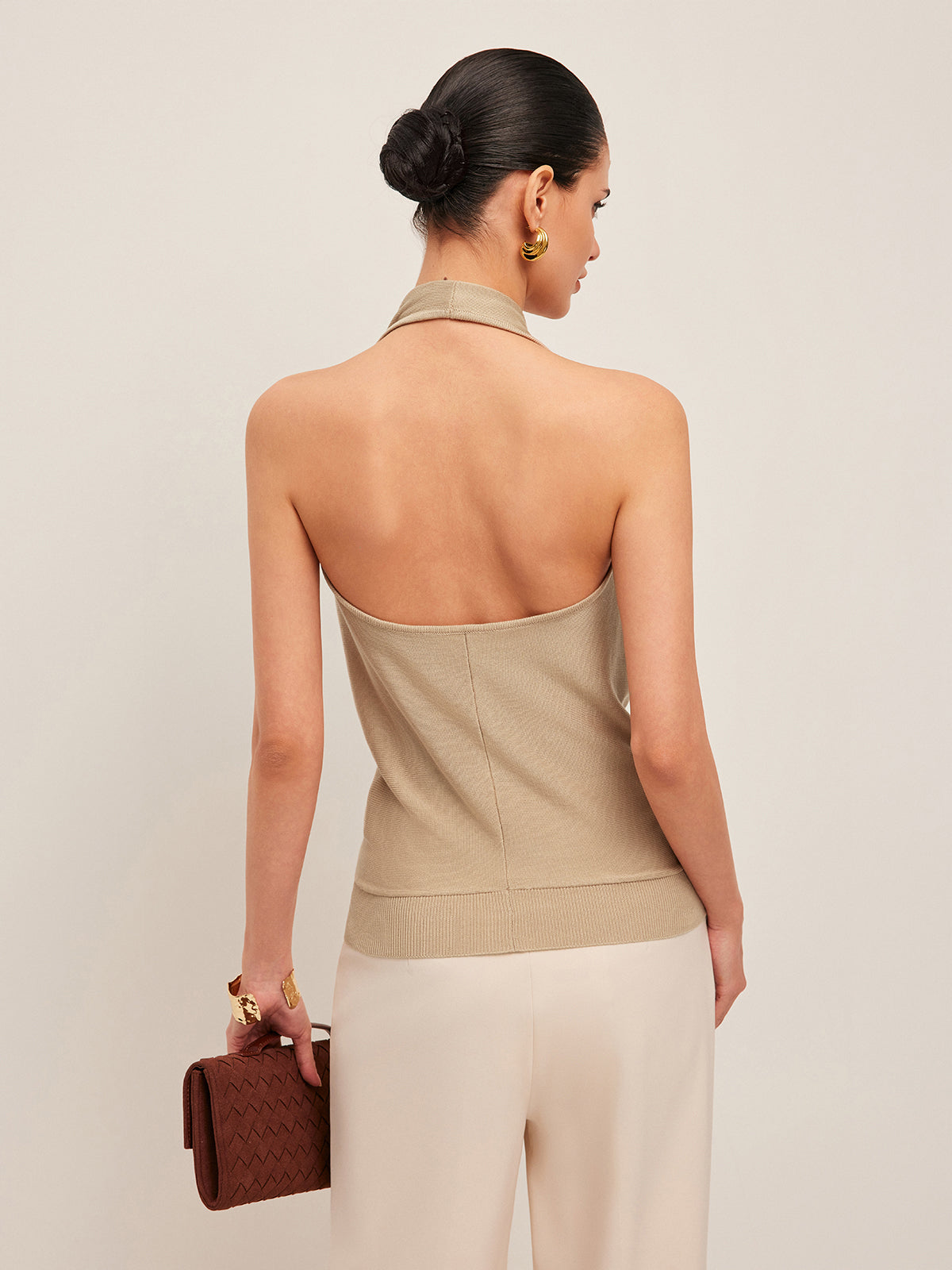 Şık Kapüşonlu Halter Bluz THESVELTECHIC