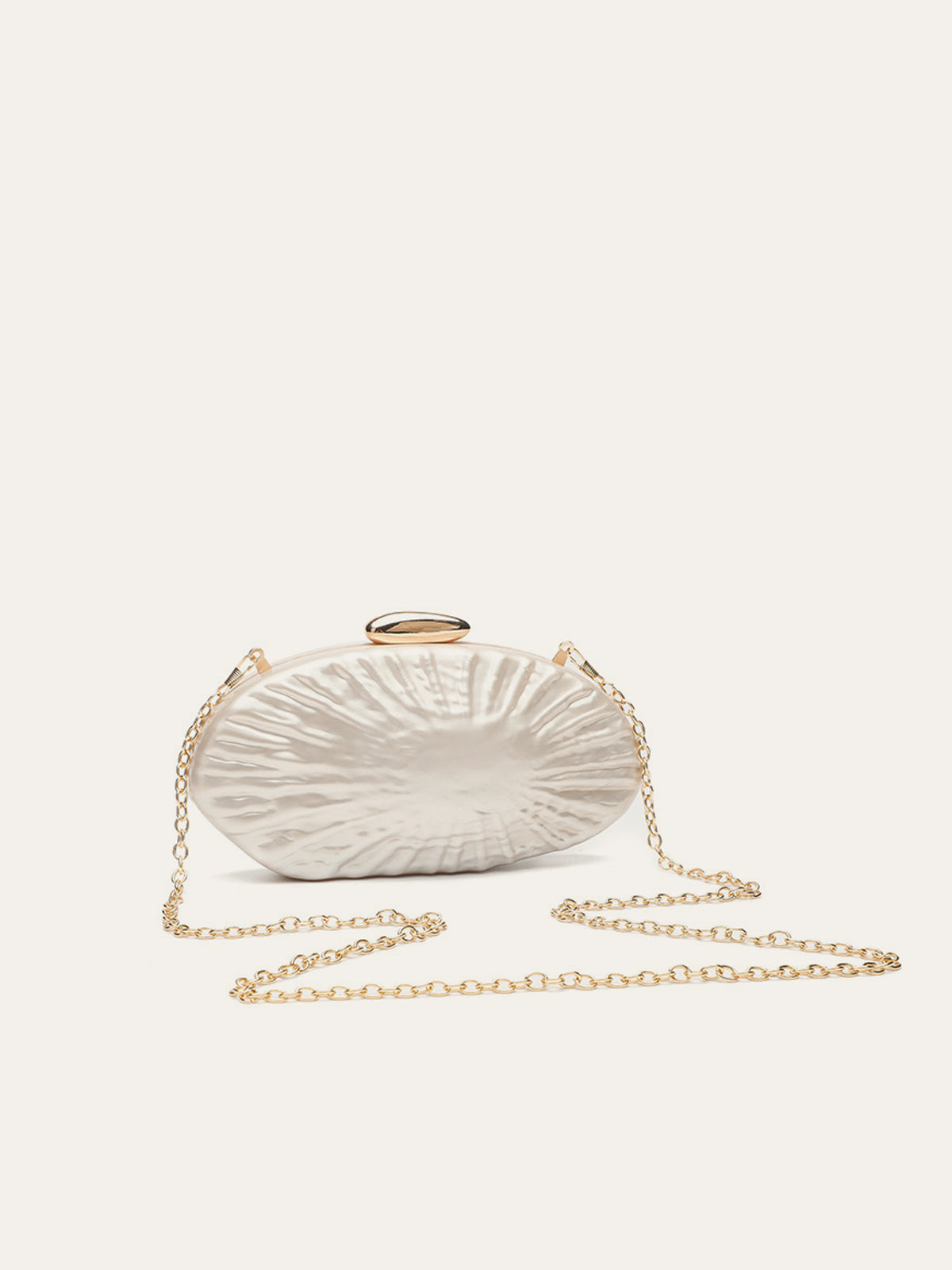 Zarif İnci Doku Clutch Şık Altın Zincirli THESVELTECHIC