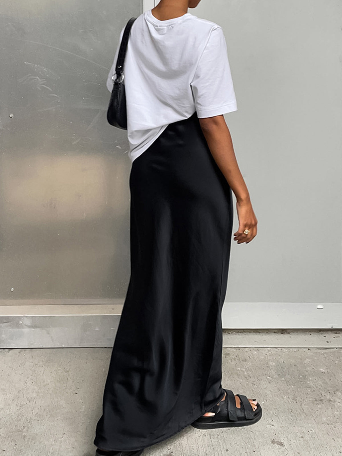Utility Satin Maxi Skirt COMMENSE