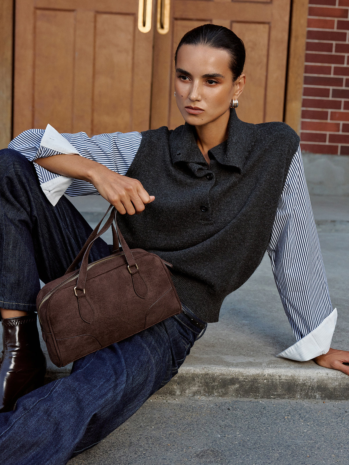 Retro Süet El Çantası THESVELTECHIC