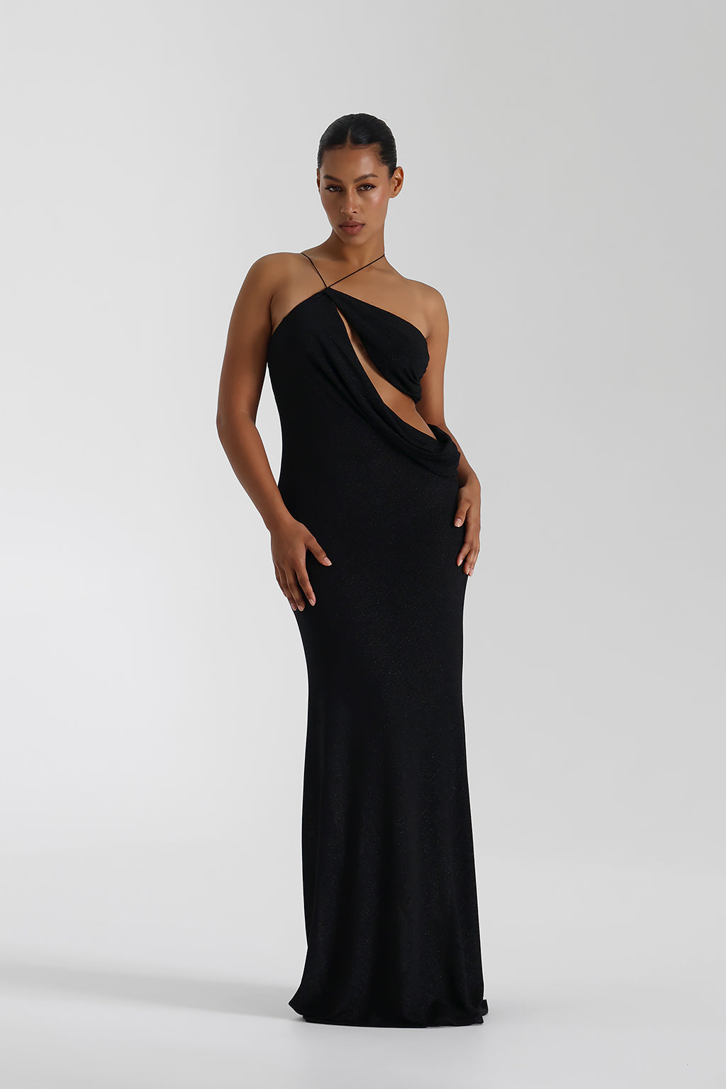 Theia - Drapeli Maxi Elbise