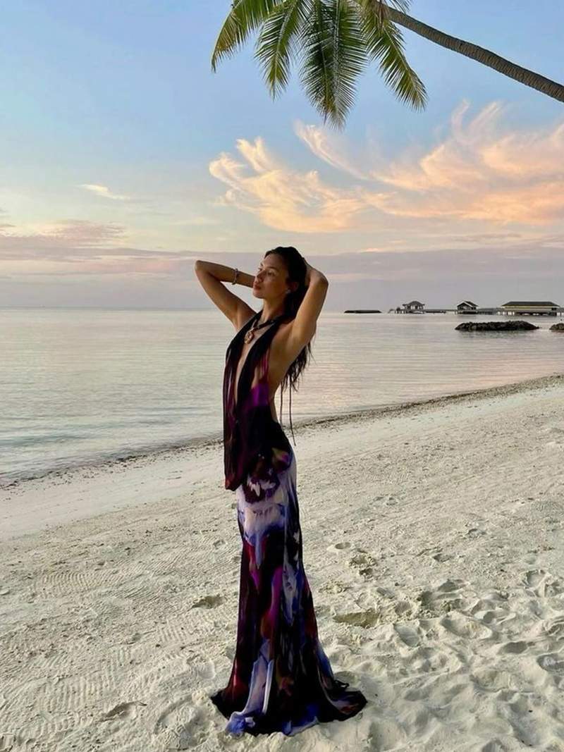 Lioris - Halterneck Backless Tie Dress Daily Discount Hub