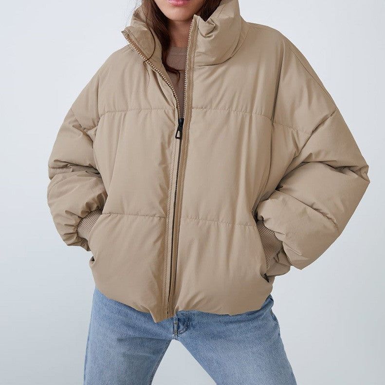 Xandri - Yaka Detaylı Puffer Fermuarlı Ceket