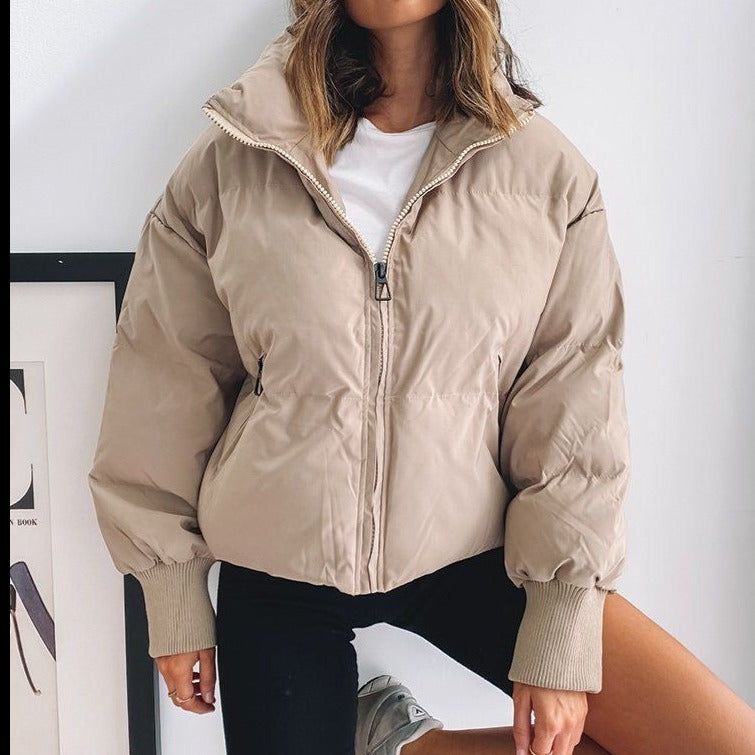 Xandri - Yaka Detaylı Puffer Fermuarlı Ceket