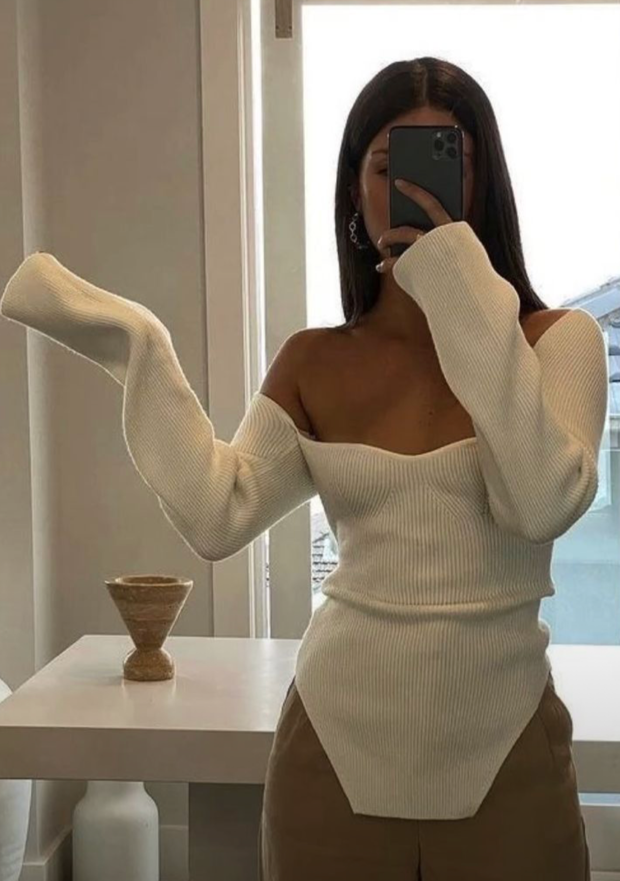 Tahlie - Kare Yaka Bodycon Üst