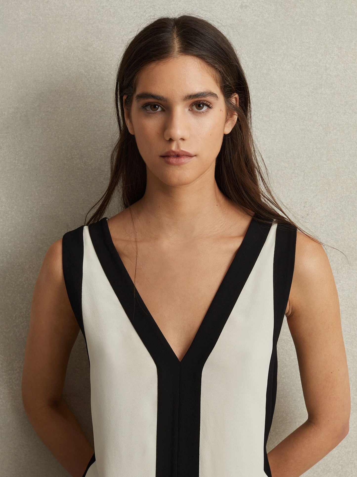 Rhea - Kontrast Maxi Elbise