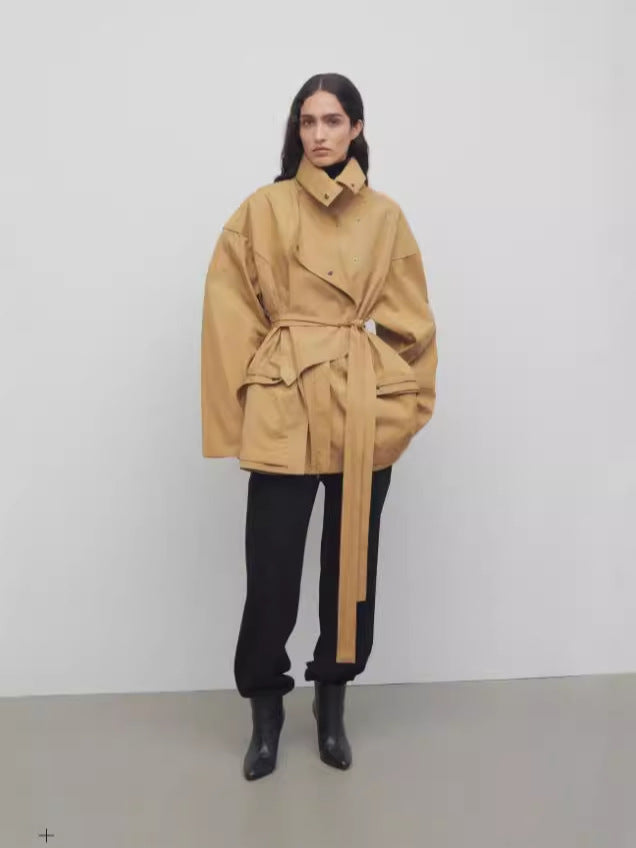 Oversize Kemerli Trençkot Niebbla