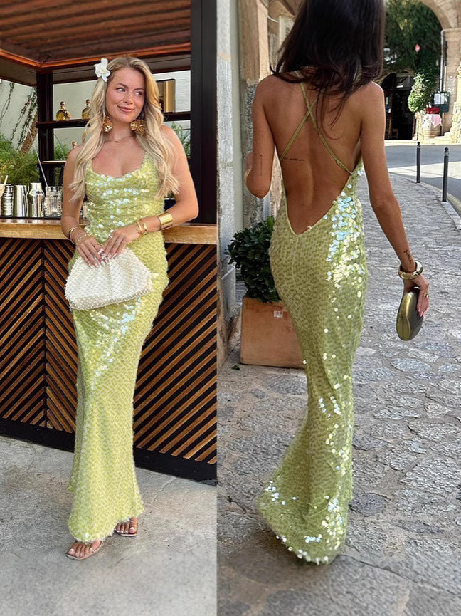 Valeriana - Sequins Maxi Dress Daily Discount Hub