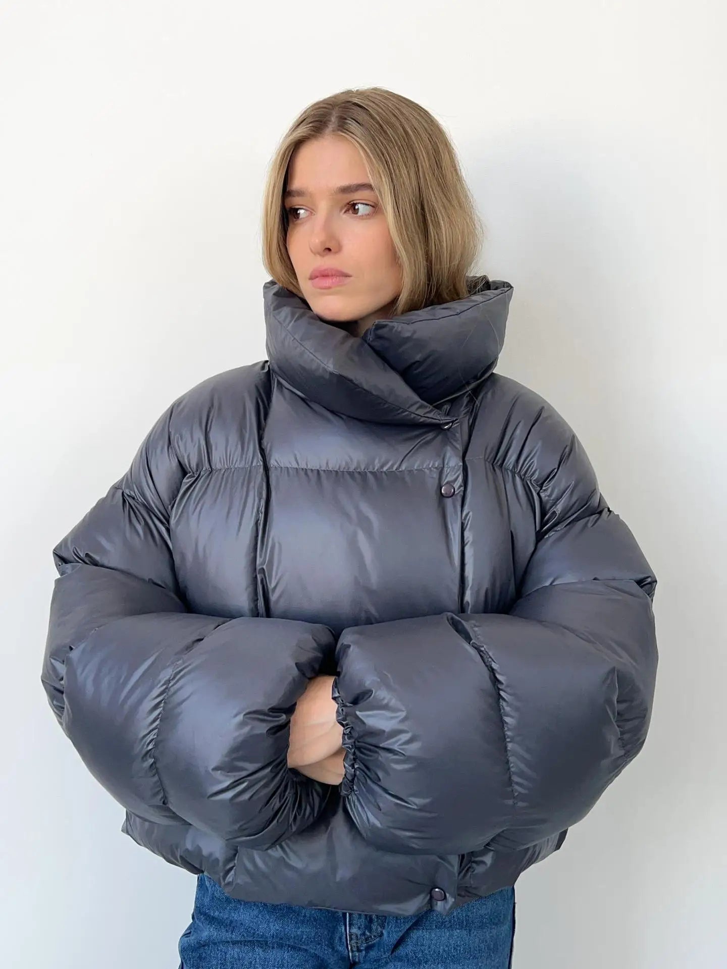 Azelina - Oversize Çift Katmanlı Şişme Ceket