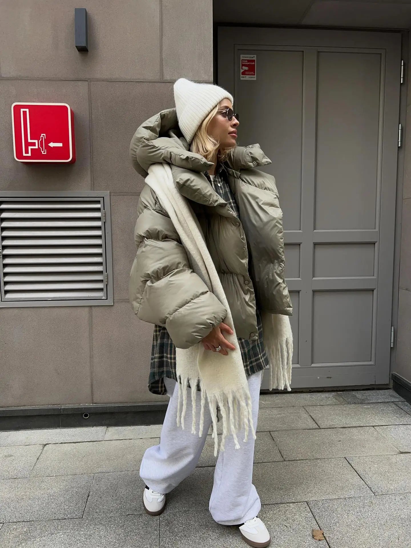 Azelina - Oversize Çift Katmanlı Şişme Ceket