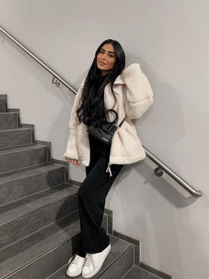 Zareen - Rahat Oversize Polar Kumaş Ceket