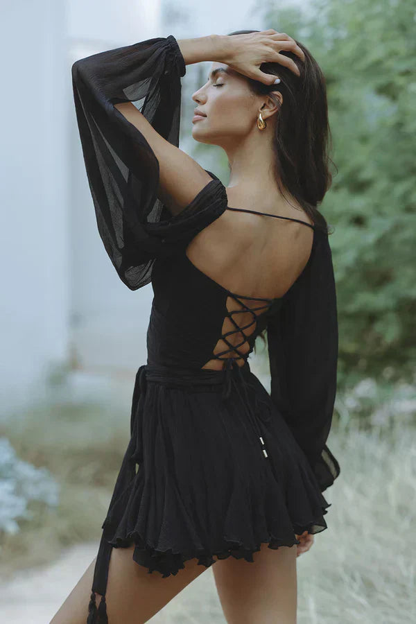 Lara Mini Elbise Niebbla