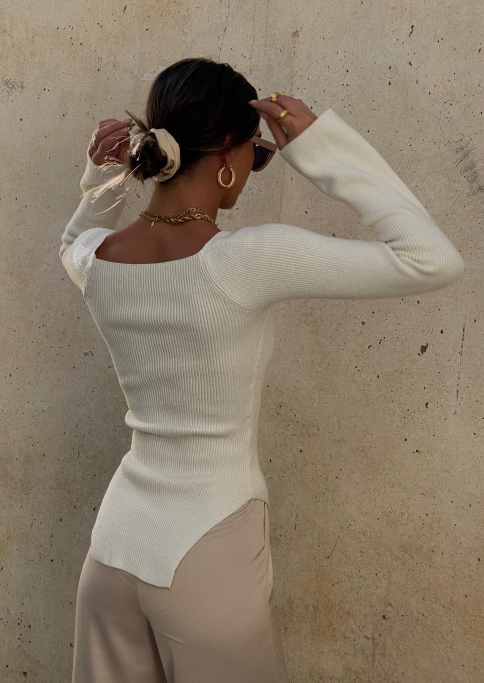 Tahlie - Kare Yaka Bodycon Üst