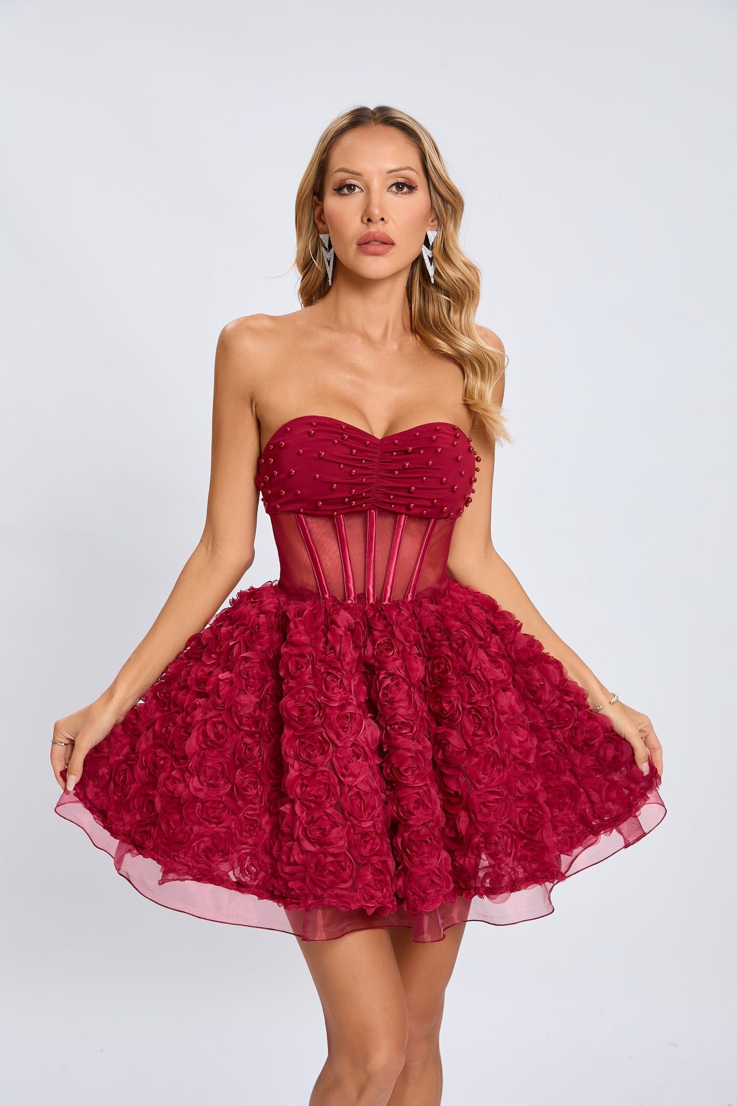 Rachel Korse Mini Elbise Siaora