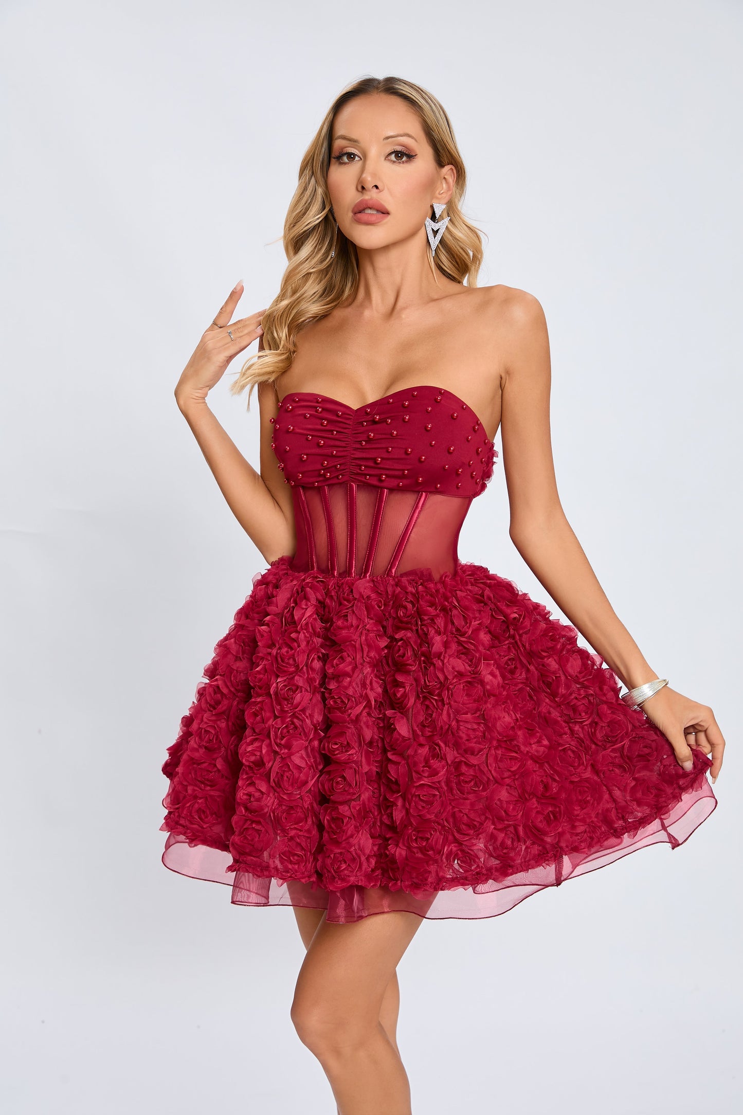 Rachel Korse Mini Elbise Siaora
