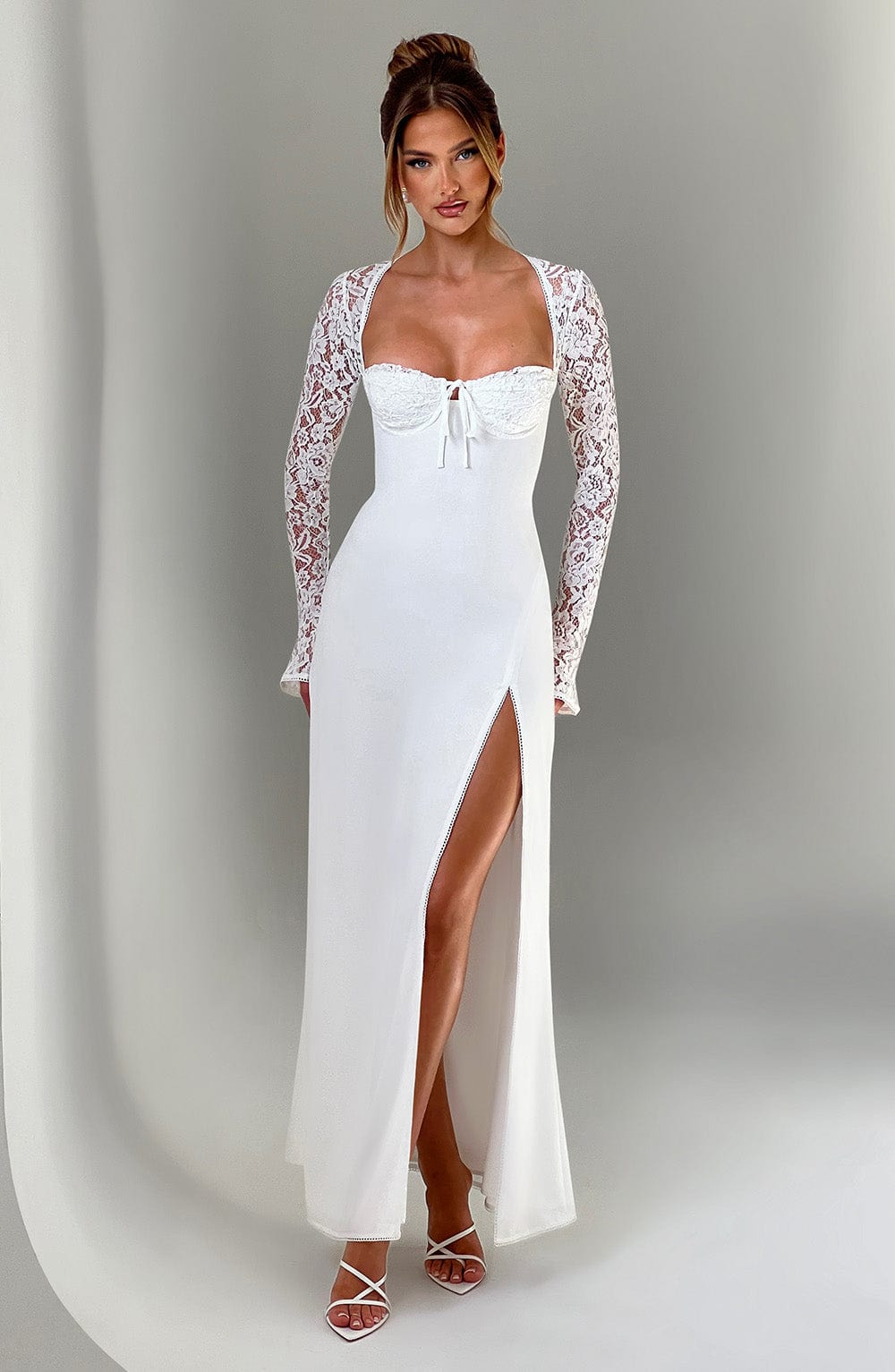 Alice - Şifon Dantel Maxi Elbise