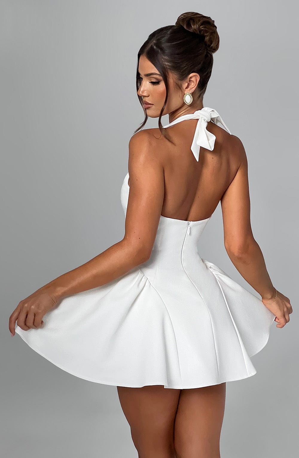 Aurora - Oyma Halter Mini Elbise