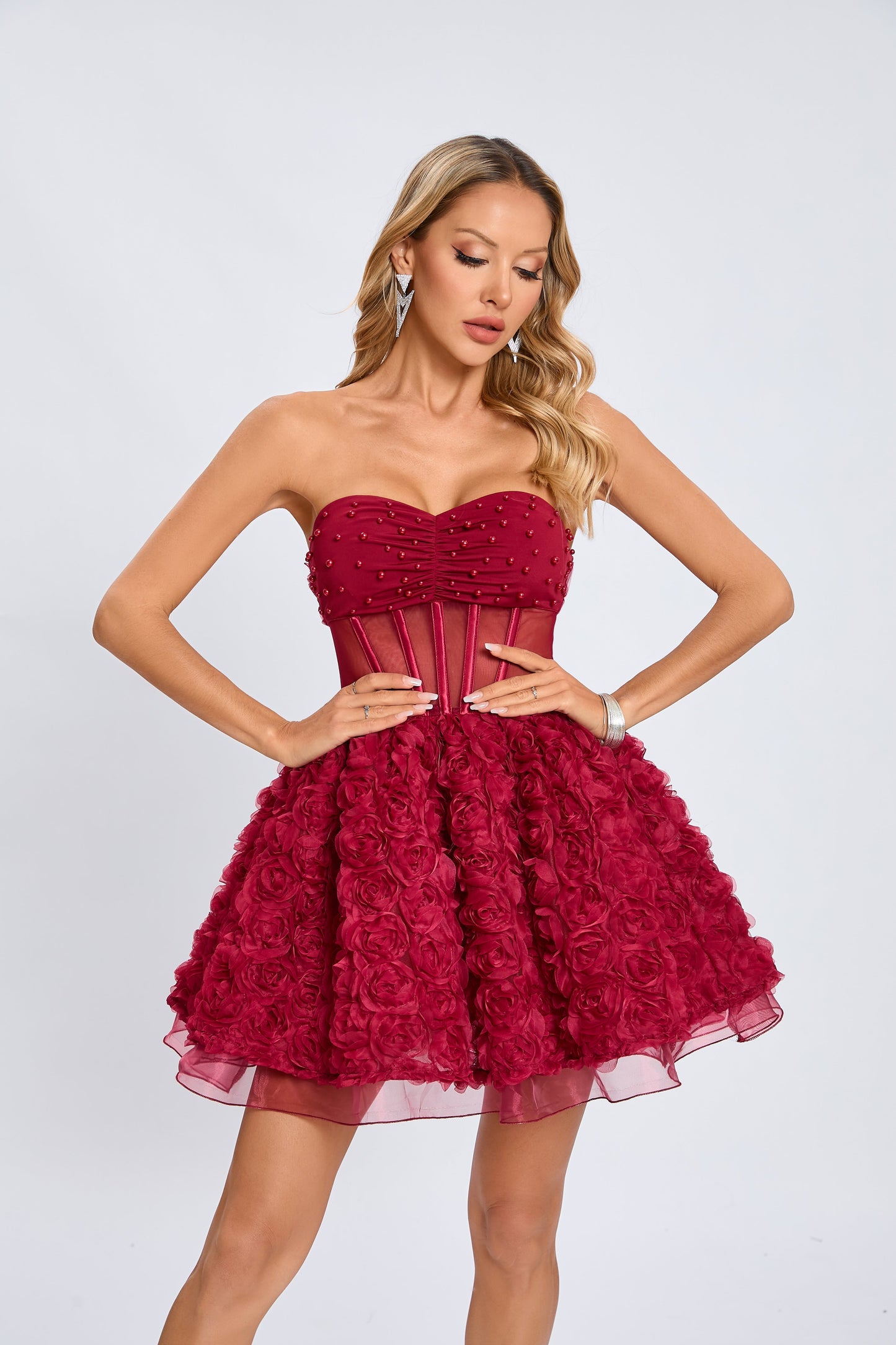 Rachel Korse Mini Elbise Siaora