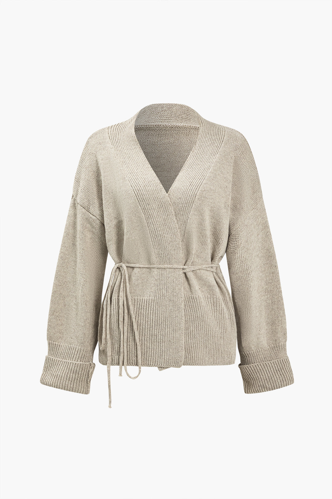 Sweater Tie-Up V-Neck Hırka Niebbla