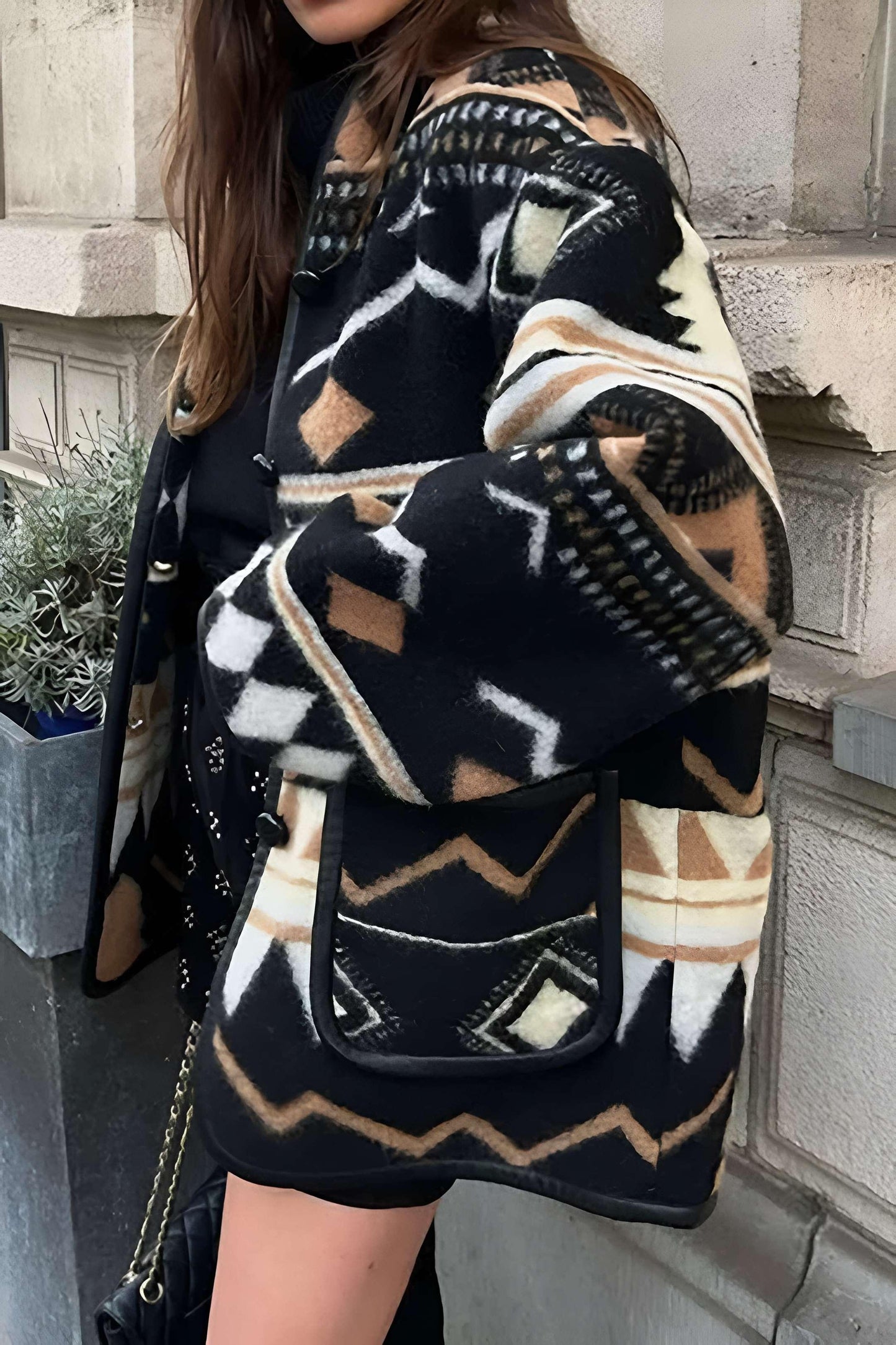 Nomadic Pattern Oversize Ceket Siaora