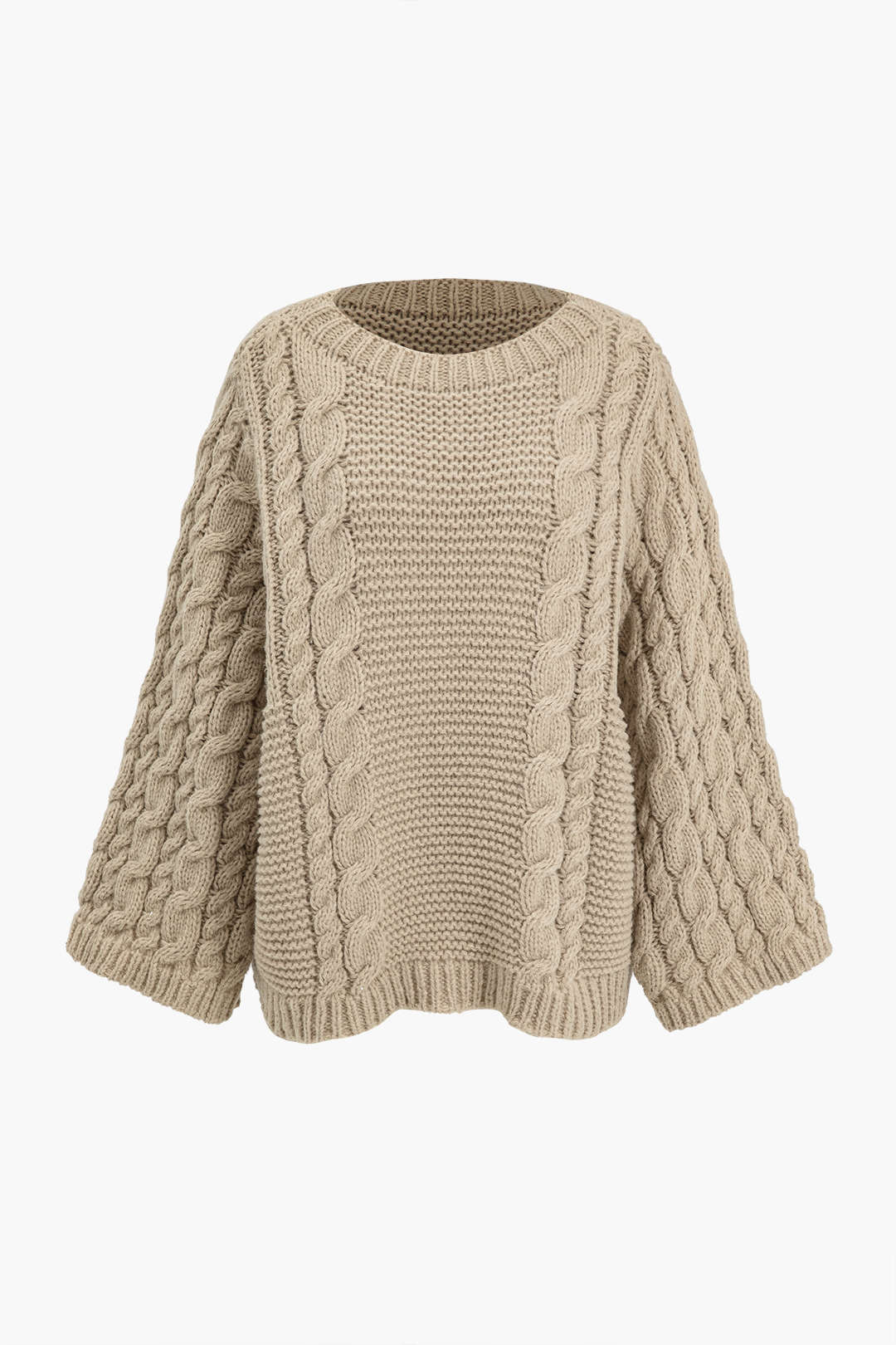 Basic Solid Round Neck Flare Kazak Siaora