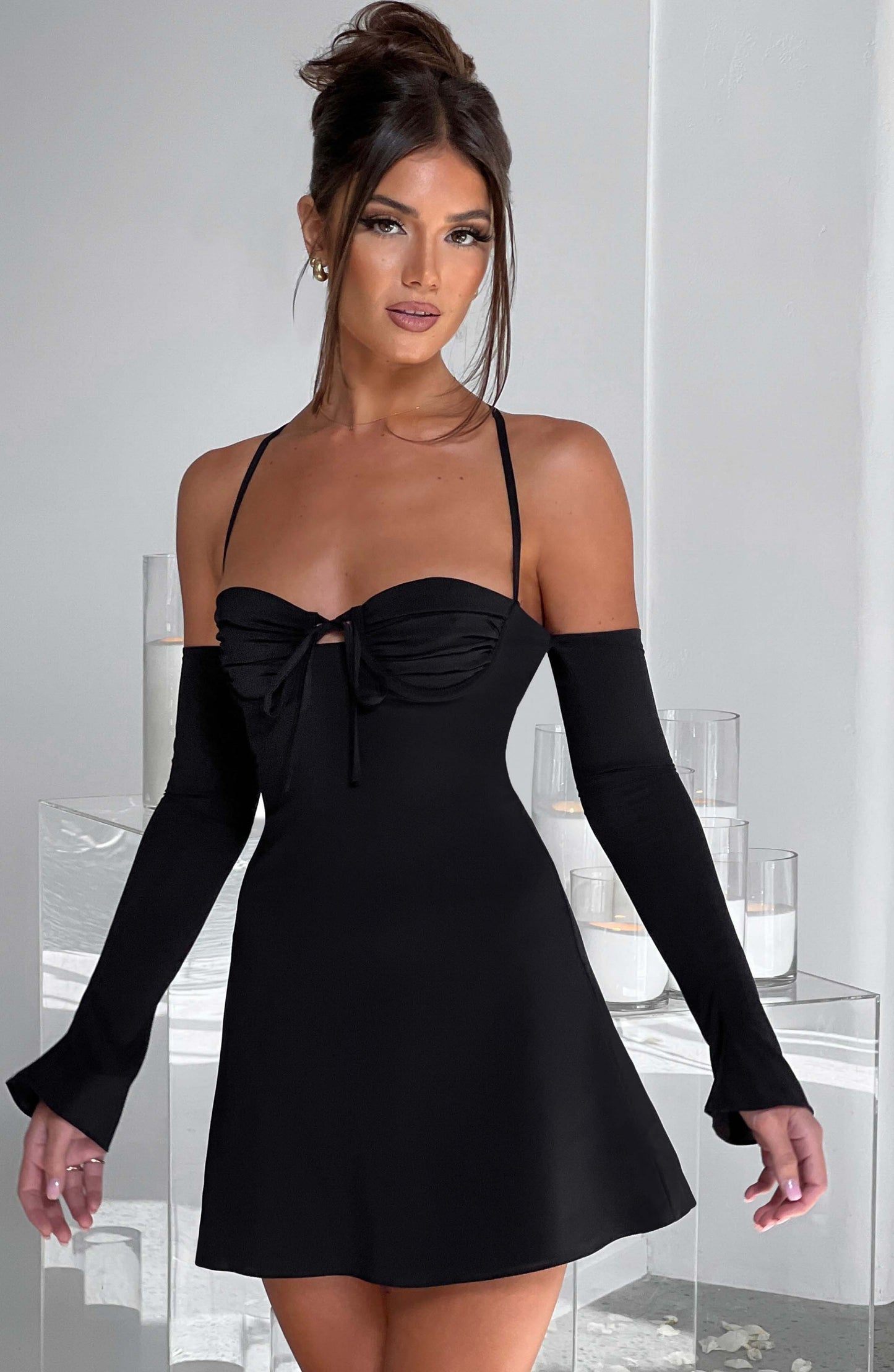 Fiona Mini Dress - Black Niebbla
