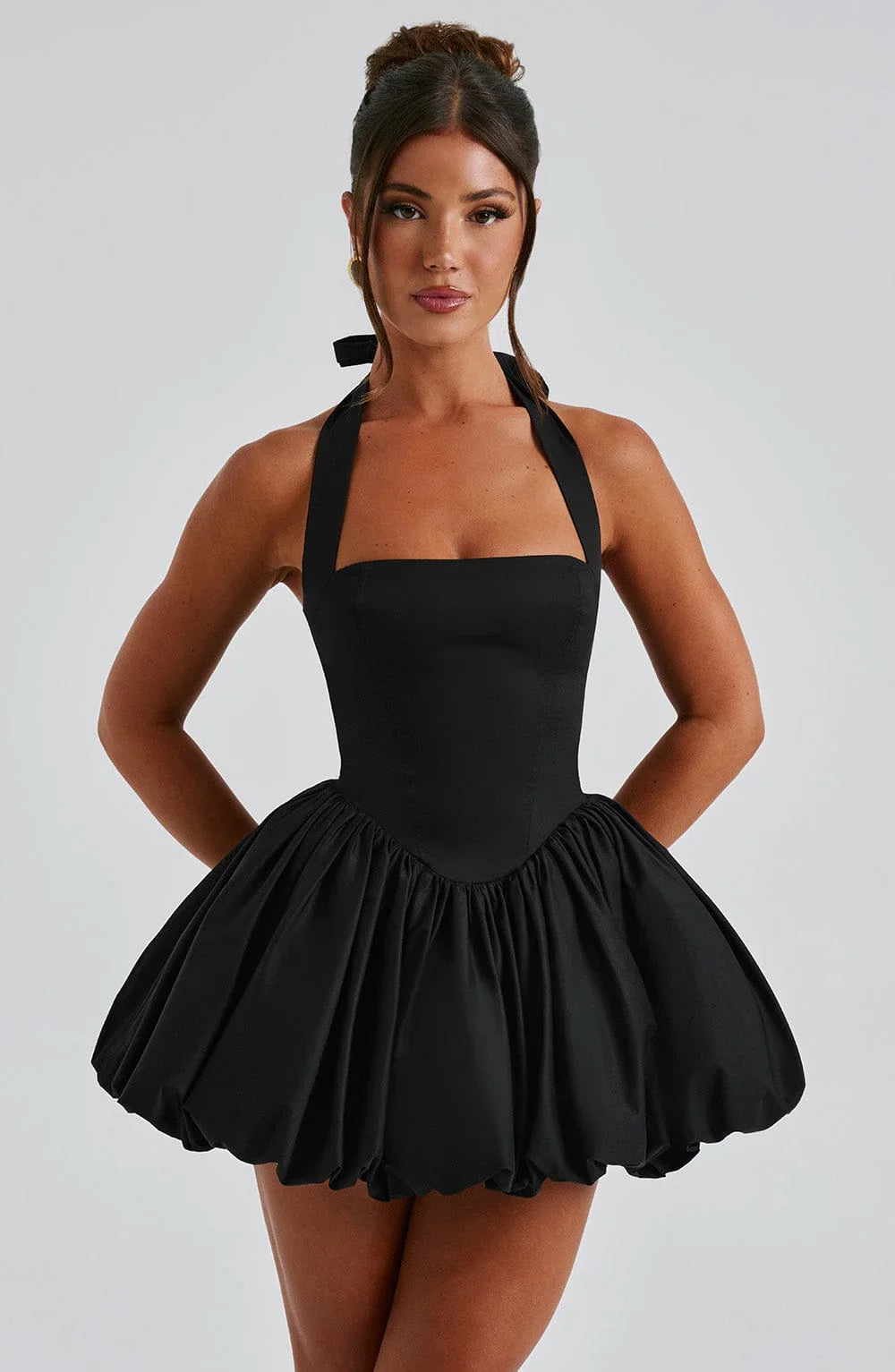 Georgia - Kabarcık Etek Halter Mini Etek Victoria Tate