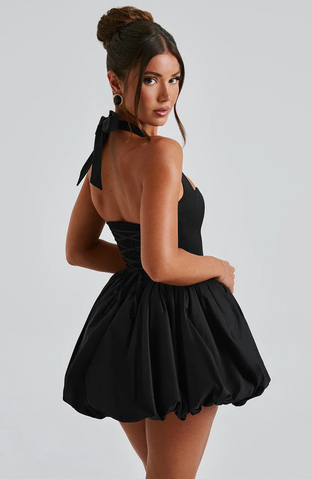 Georgia - Kabarcık Etek Halter Mini Etek Victoria Tate