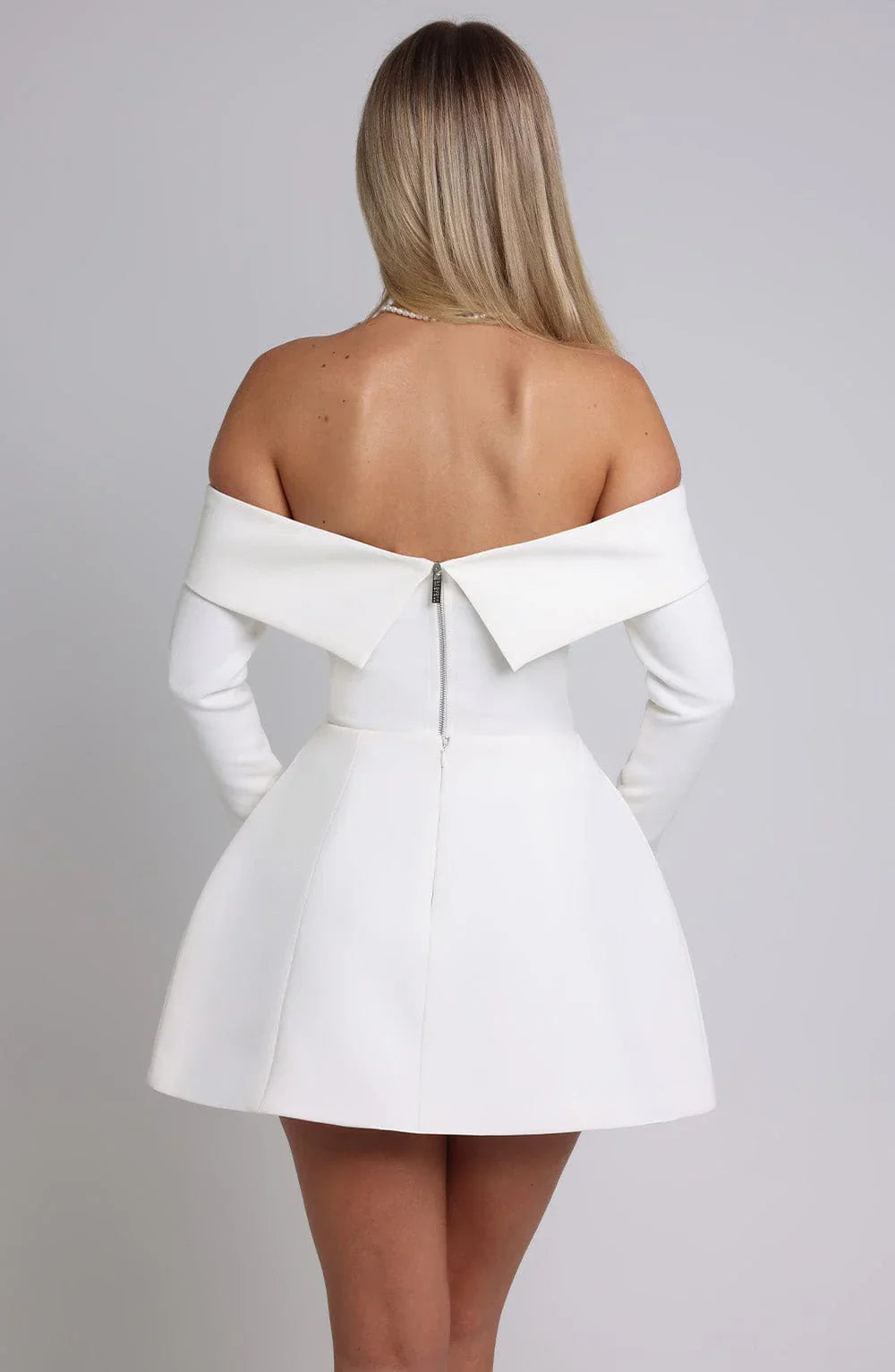 Lindsay - Omuz Dekolteli Mini Elbise
