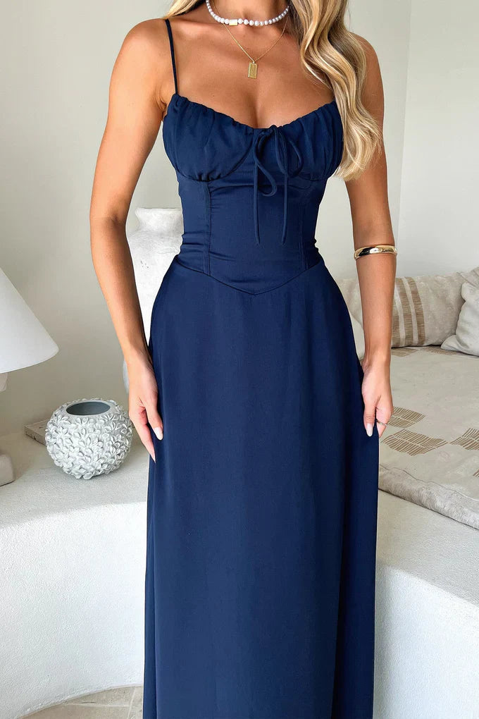 Corina - Bağcıklı Askısız Maxi Elbise Mağazam